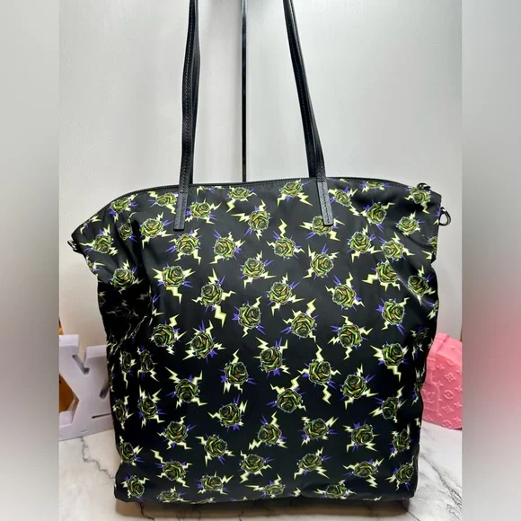 NEW! Limited Edition Prada x Frankenstein Rose Print Nylon Convertible Tote - Picture 8 of 15